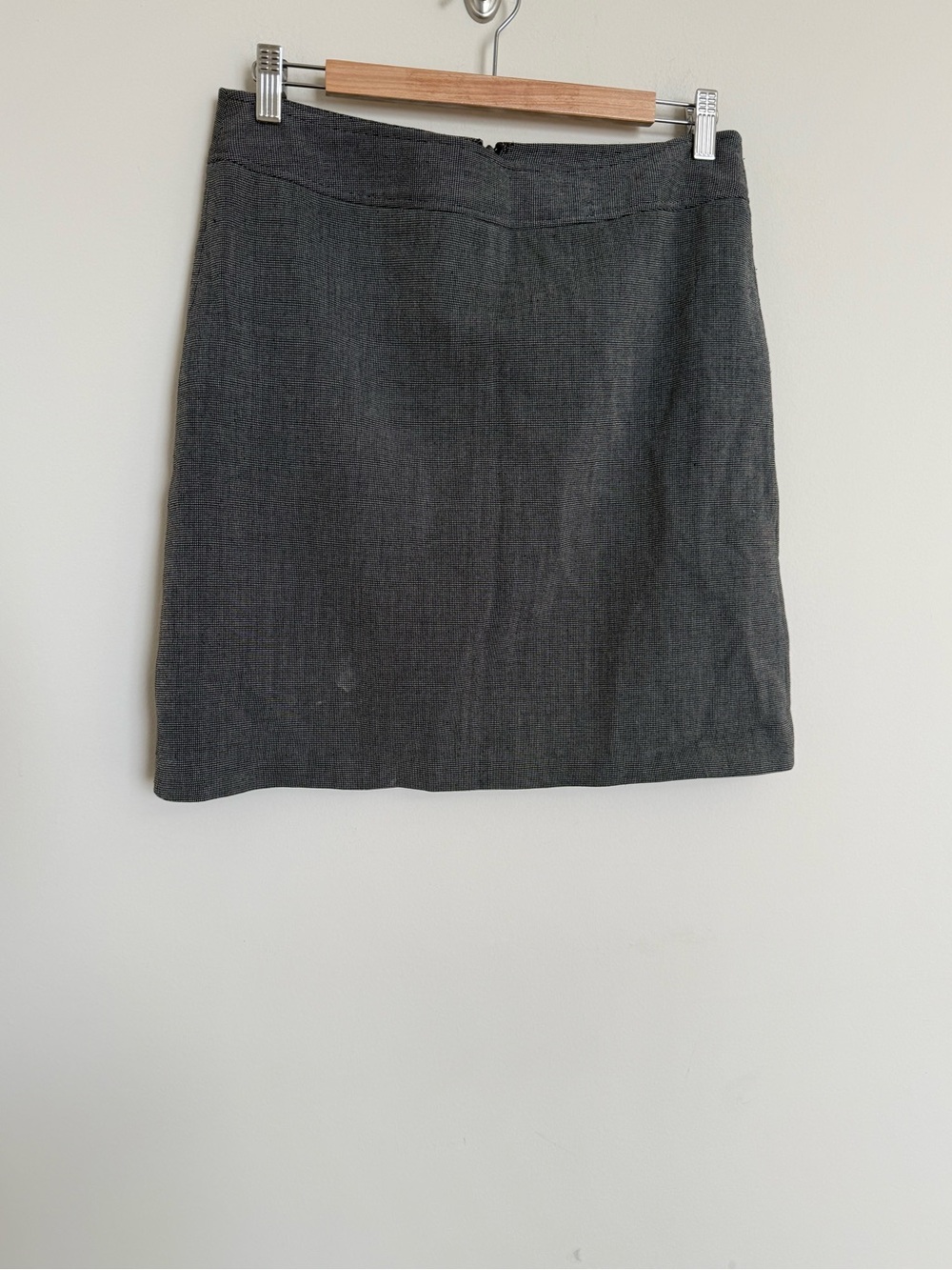 Rafaella Gray Houndstooth Career Pencil Skirt Womens Size 10 Office Chic